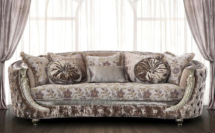 Роскошный диван из жаккард шенилла